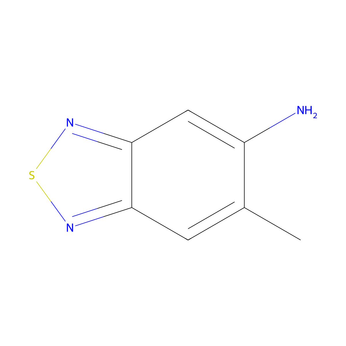 5-Amino-6-methyl-2,1,3-benzothiadiazole molecular structure, CAS 1230950-52-3