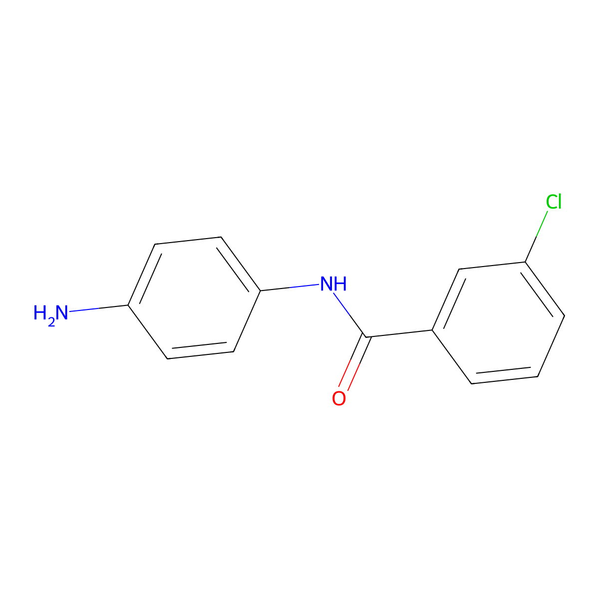 N-(4-aminophenyl)-3-chlorobenzamide molecular structure, CAS 123098-38-4