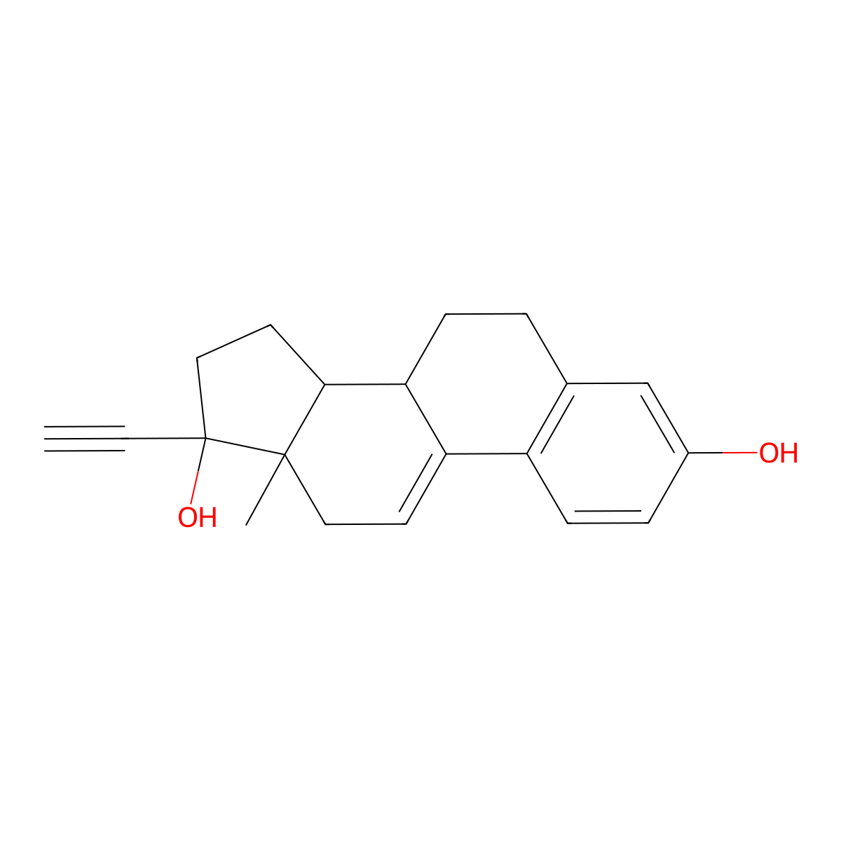 9,11-Dehydro ethynyl estradiol molecular structure, CAS 1231-96-5