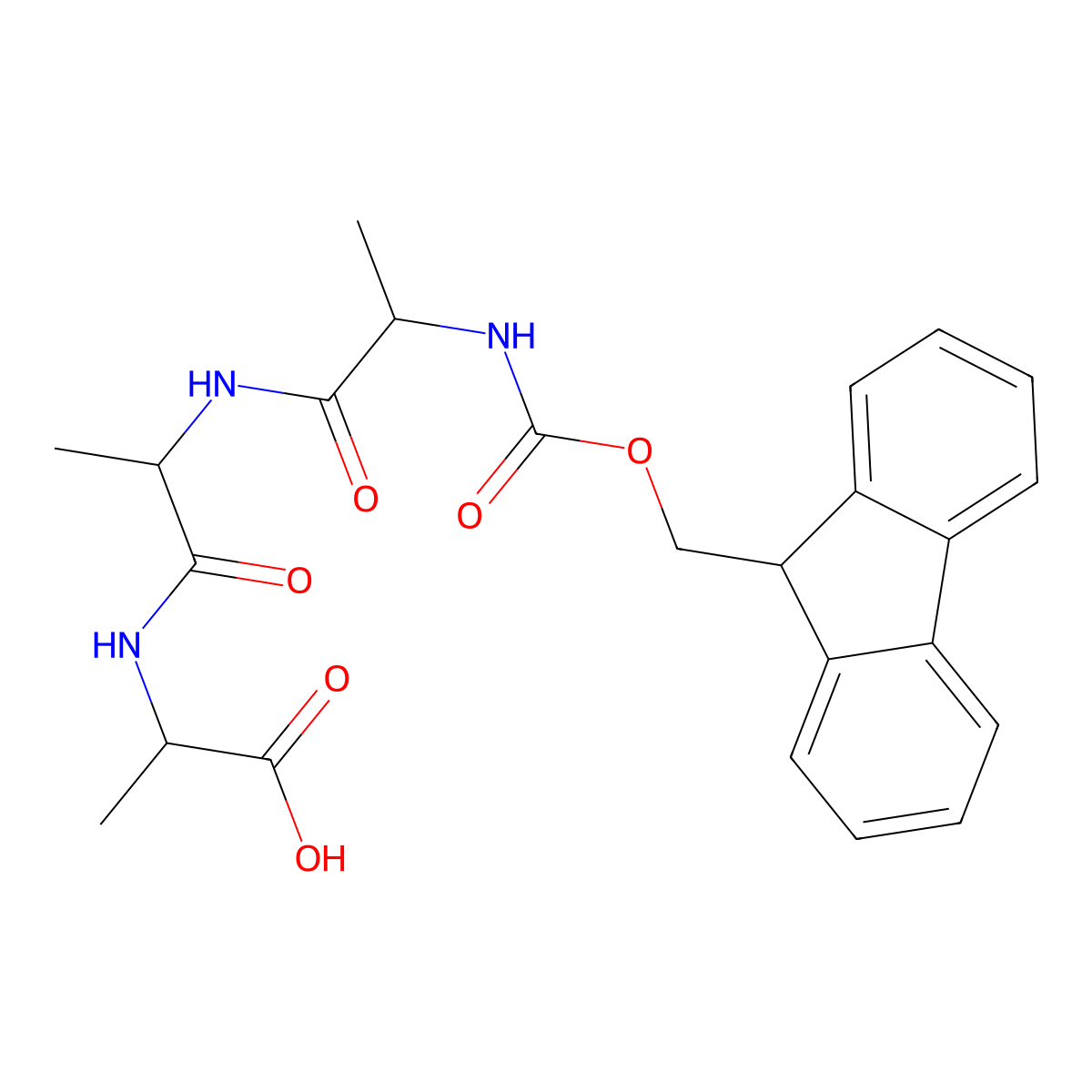 Fmoc-ala-ala-ala-OH molecular structure, CAS 123105-87-3