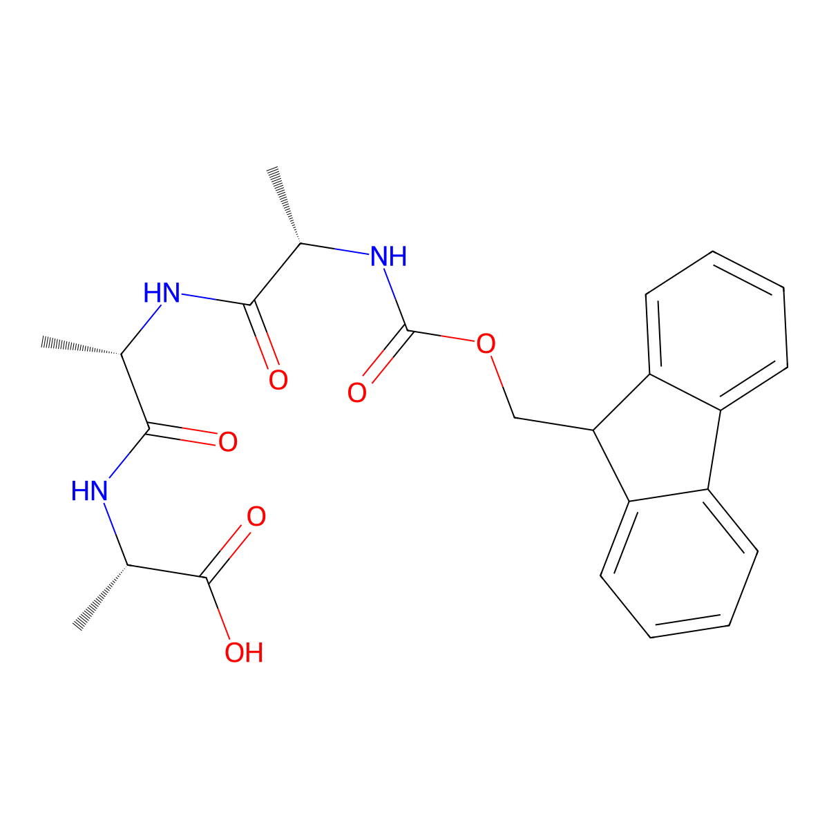 Fmoc-ala-ala-ala-OH molecular structure, CAS 123105-87-3