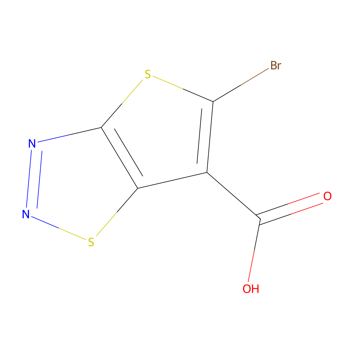 5-Bromothieno[2,3-d][1,2,3]thiadiazole-6-carboxylic acid molecular structure, CAS 1231052-04-2