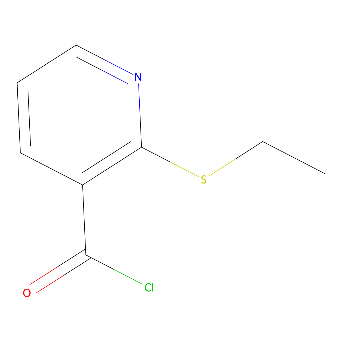2-(Ethylthio)Nicotinoyl Chloride molecular structure, CAS 123116-01-8