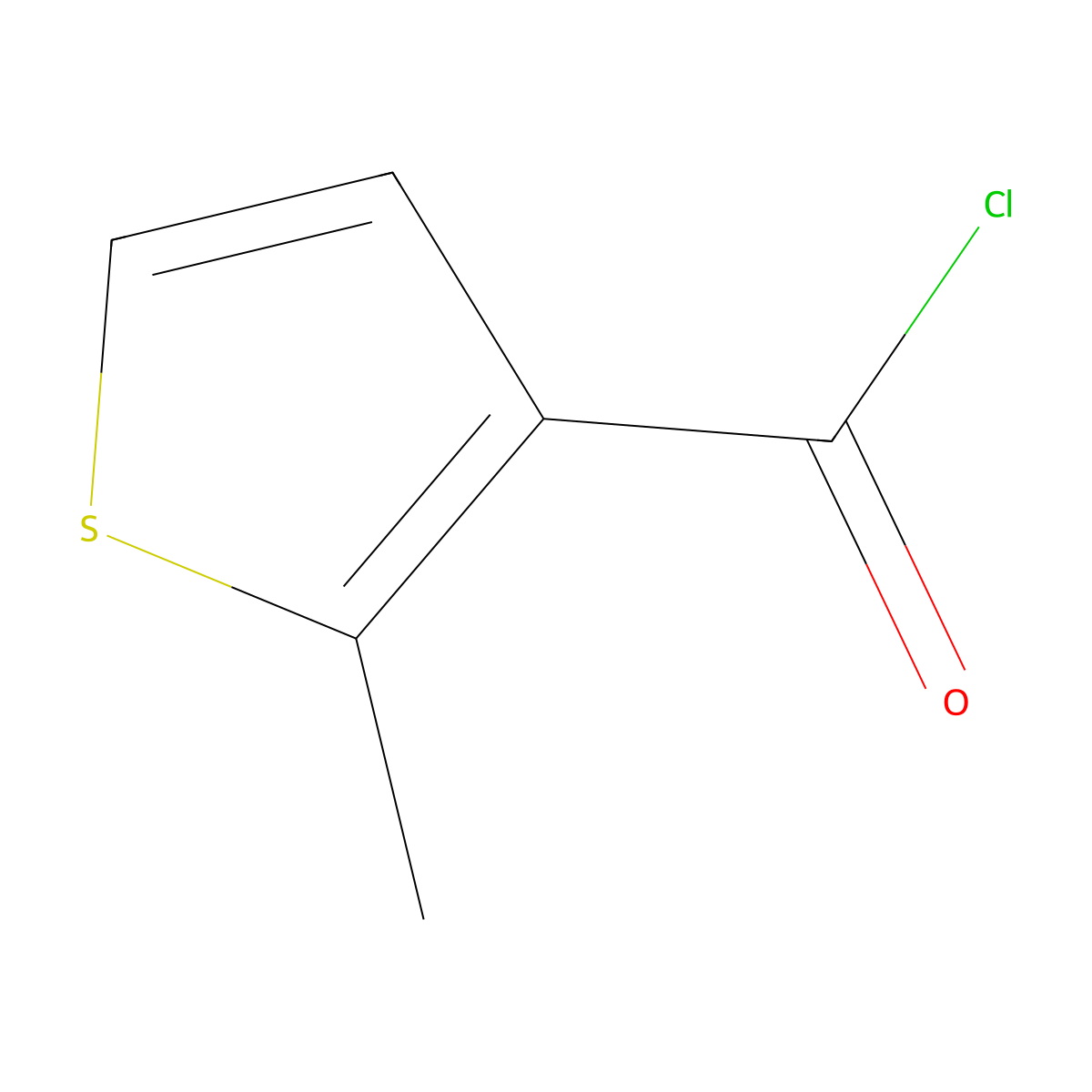 2-Methylthiophene-3-carbonyl chloride molecular structure, CAS 123116-02-9