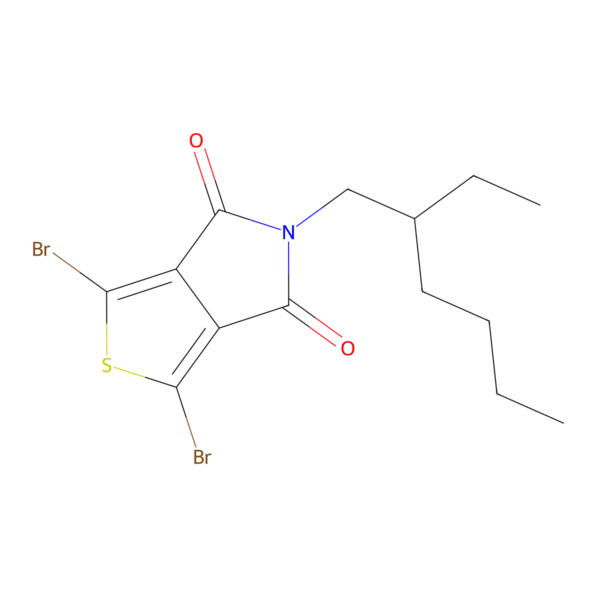 1,3-Dibromo-5-(2-ethylhexyl)-4H-thieno(3,4-c)pyrrole-4,6(5H)-dione molecular structure, CAS 1231160-83-0