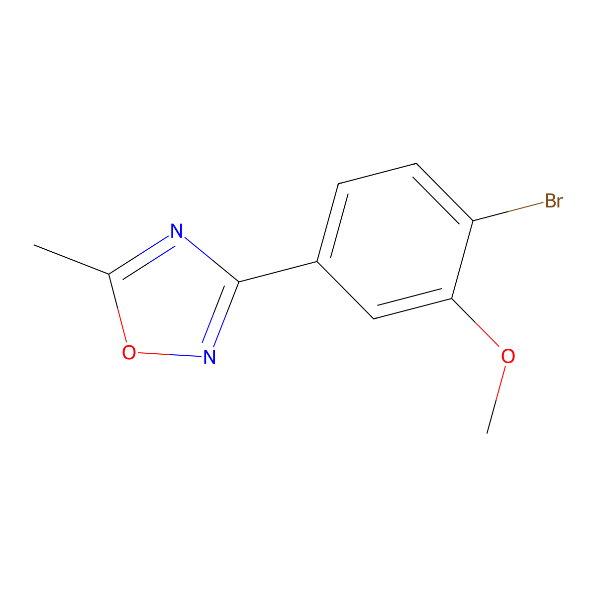 3-(4-Bromo-3-methoxyphenyl)-5-methyl-1,2,4-oxadiazole molecular structure, CAS 1231191-82-4