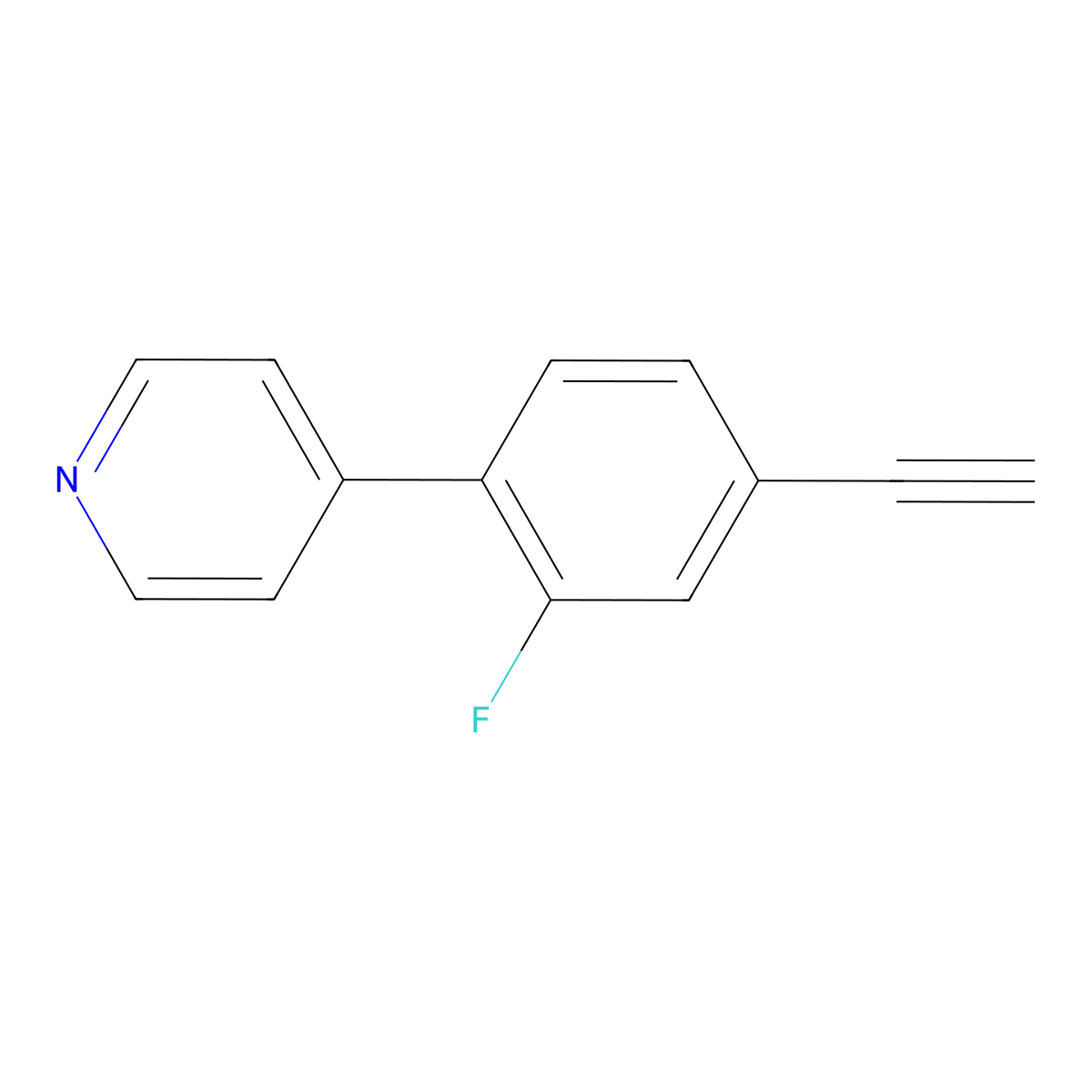 4-(4-Ethynyl-2-fluorophenyl)pyridine molecular structure, CAS 1231192-93-0