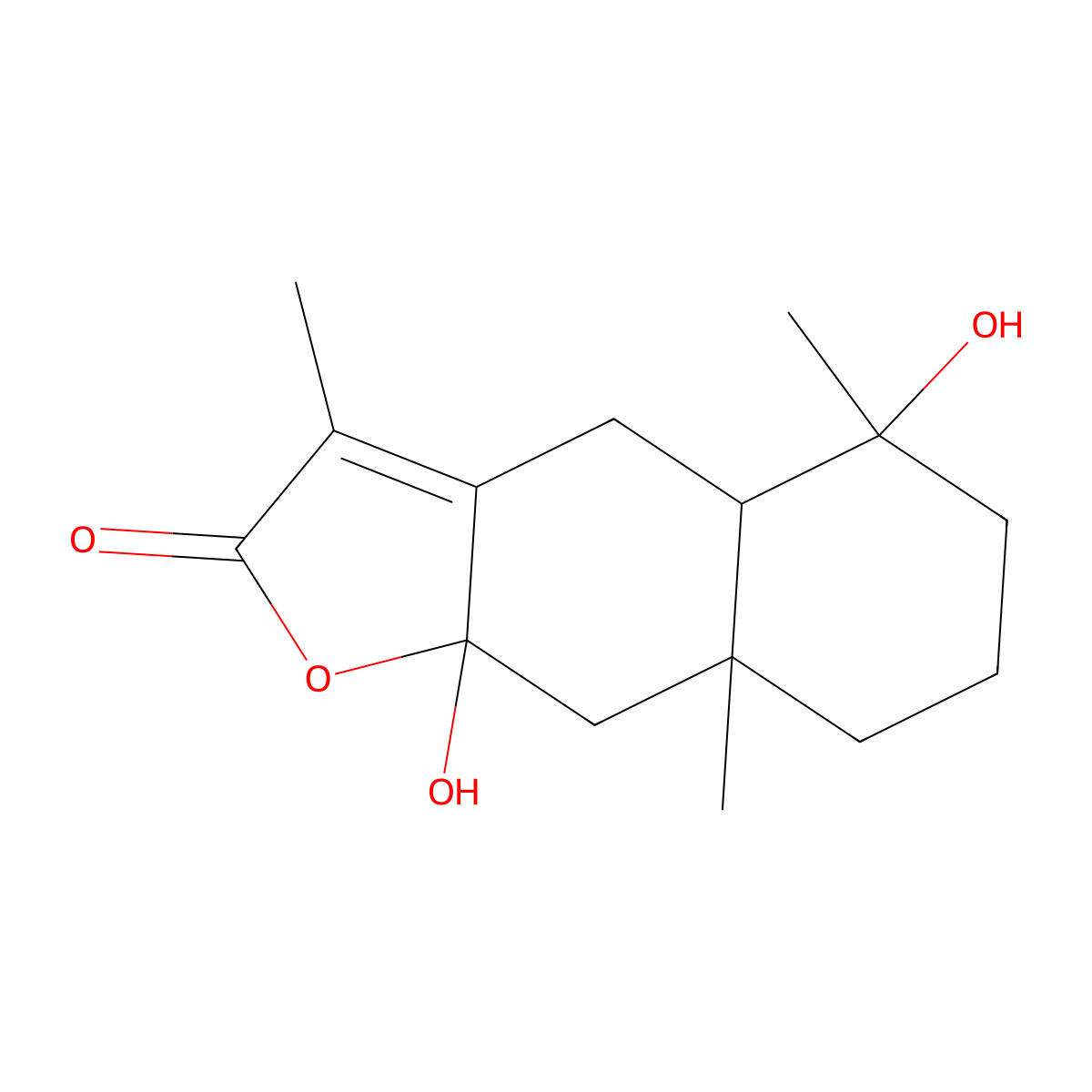 4,8-Dihydroxyeudesm-7(11)-en-12,8-olide molecular structure, CAS 1231208-53-9