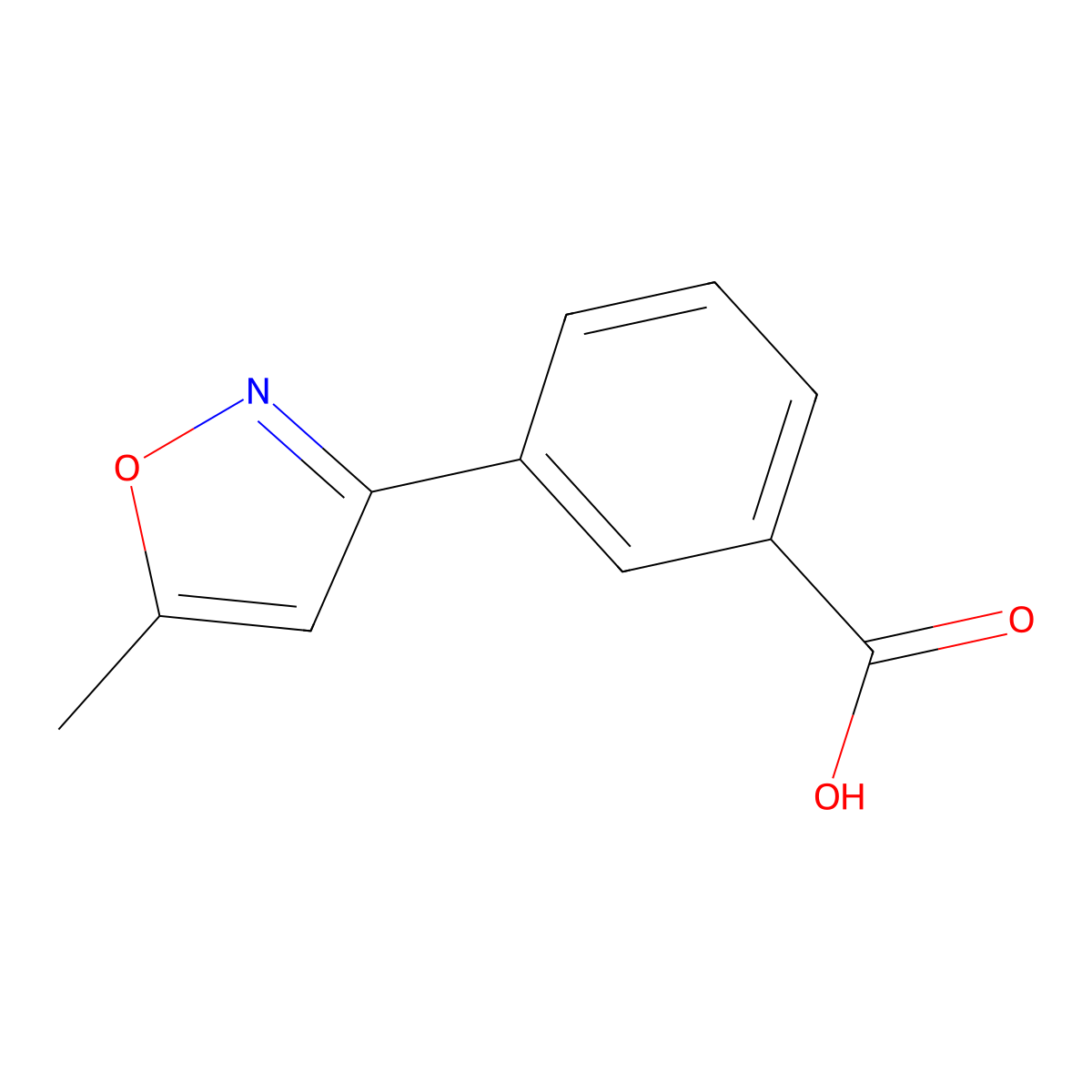 3-(5-methyl-3-isoxazolyl)Benzoic acid molecular structure, CAS 1231243-97-2