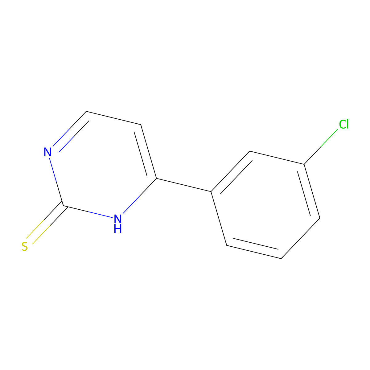 4-(3-Chlorophenyl)pyrimidine-2-thiol molecular structure, CAS 1231244-54-4