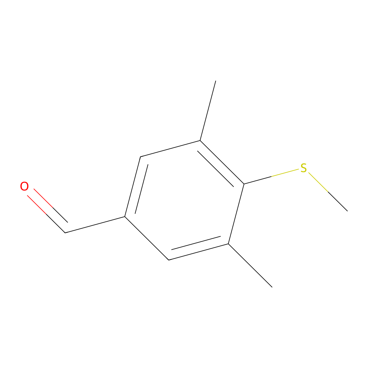 3,5-Dimethyl-4-(methylsulfanyl)benzaldehyde molecular structure, CAS 1231244-62-4