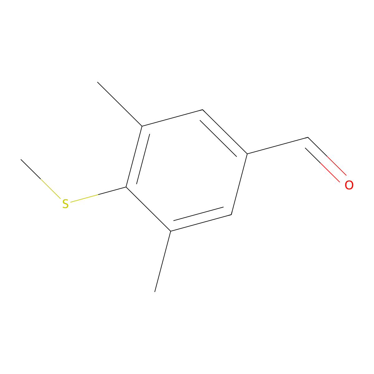 3,5-Dimethyl-4-(methylsulfanyl)benzaldehyde molecular structure, CAS 1231244-62-4
