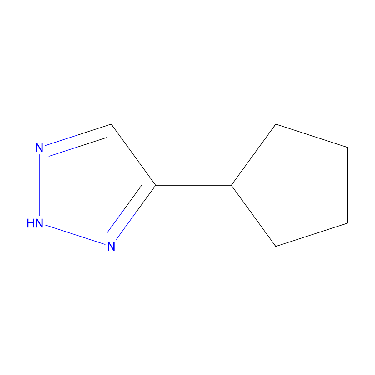 4-Cyclopentyl-2H-1,2,3-triazole molecular structure, CAS 1231244-99-7