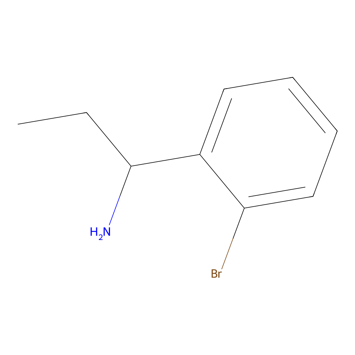 1-(2-Bromophenyl)propan-1-amine molecular structure, CAS 1231245-16-1