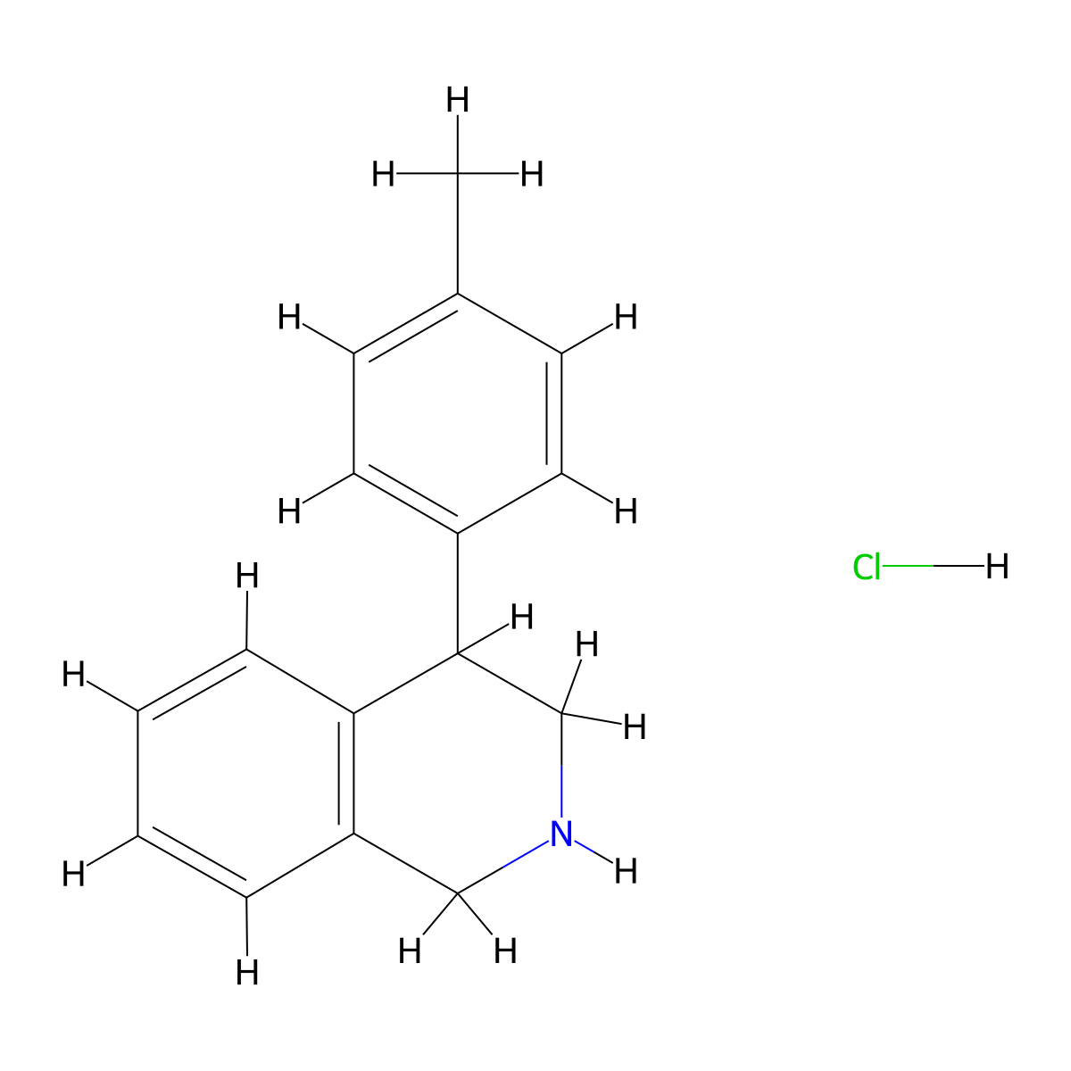 4-(4-Methylphenyl)-1,2,3,4-tetrahydroisoquinolinehydrochloride molecular structure, CAS 1231254-49-1