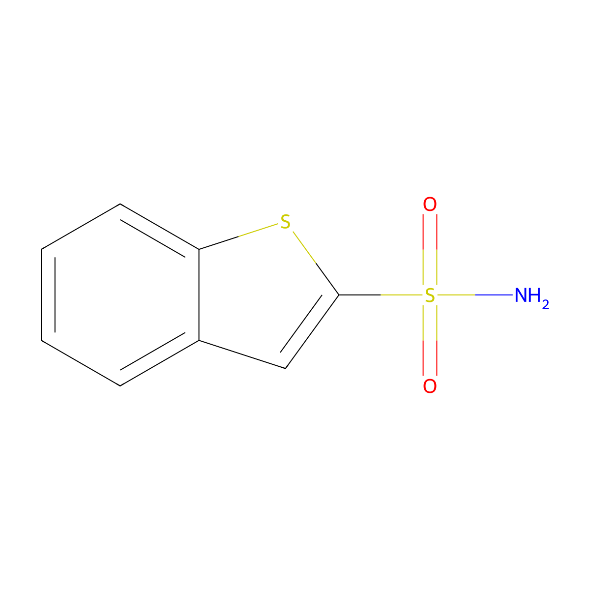 1-Benzothiophene-2-Sulfonamide molecular structure, CAS 123126-59-0