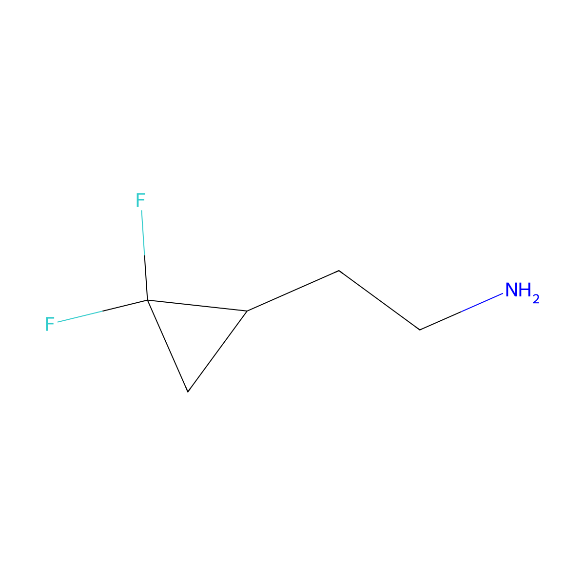 2-(2,2-Difluorocyclopropyl)ethan-1-amine molecular structure, CAS 123131-70-4