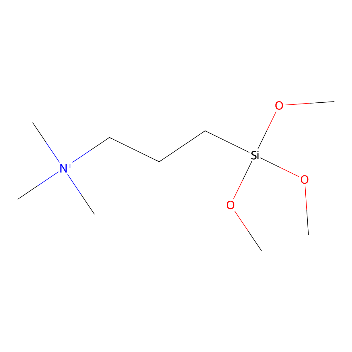N,N,N-trimethyl-3-(trimethoxysilyl)propan-1-aminium molecular structure, CAS 123145-67-5