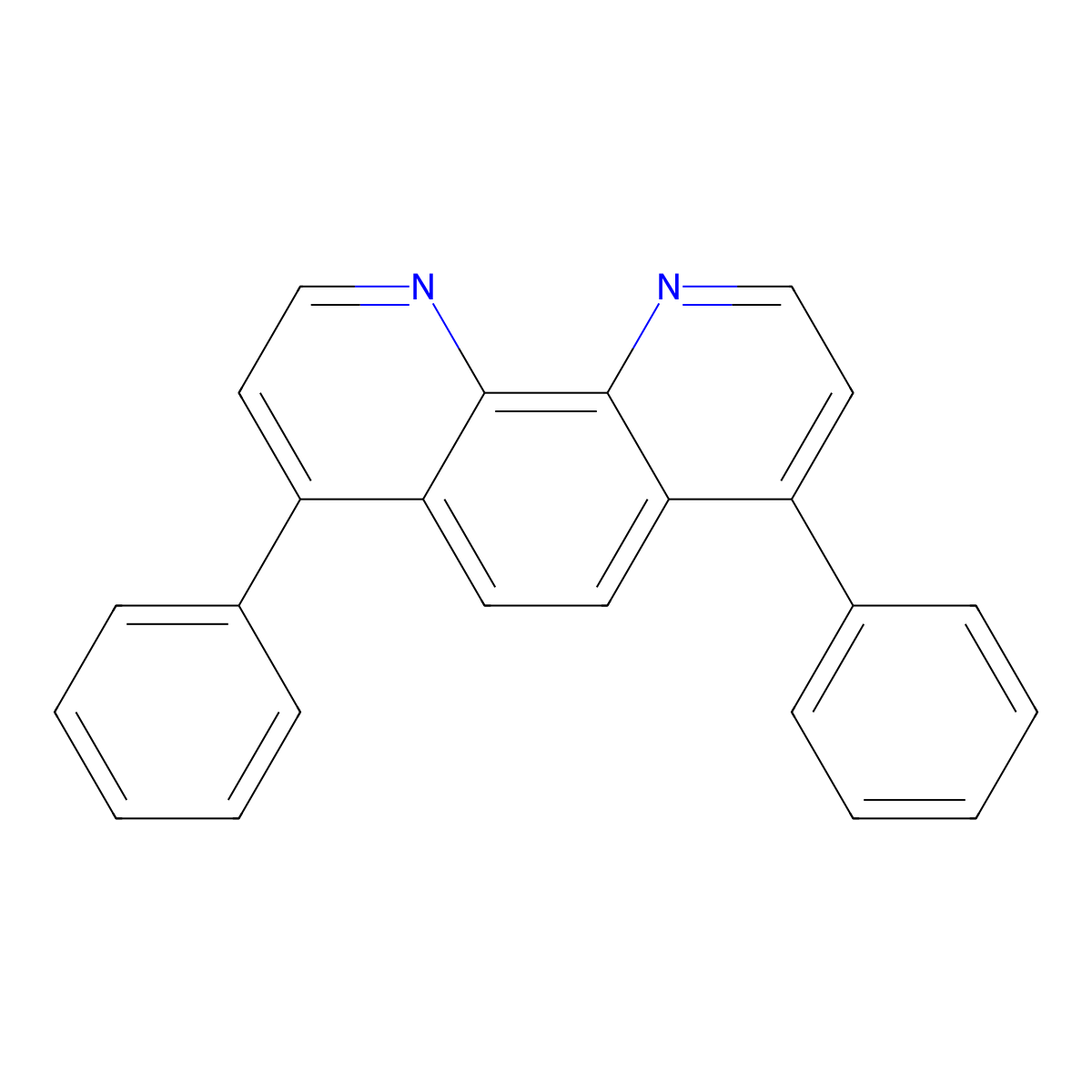 4,7-Diphenyl-1,10-phenanthroline molecular structure, CAS 123148-15-2