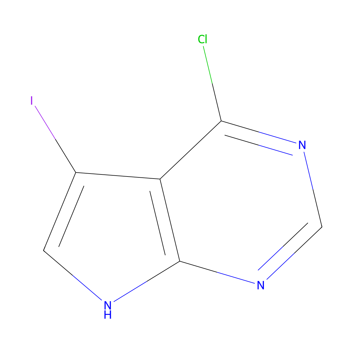 6-Chloro-7-iodo-7-deazapurine molecular structure, CAS 123148-78-7