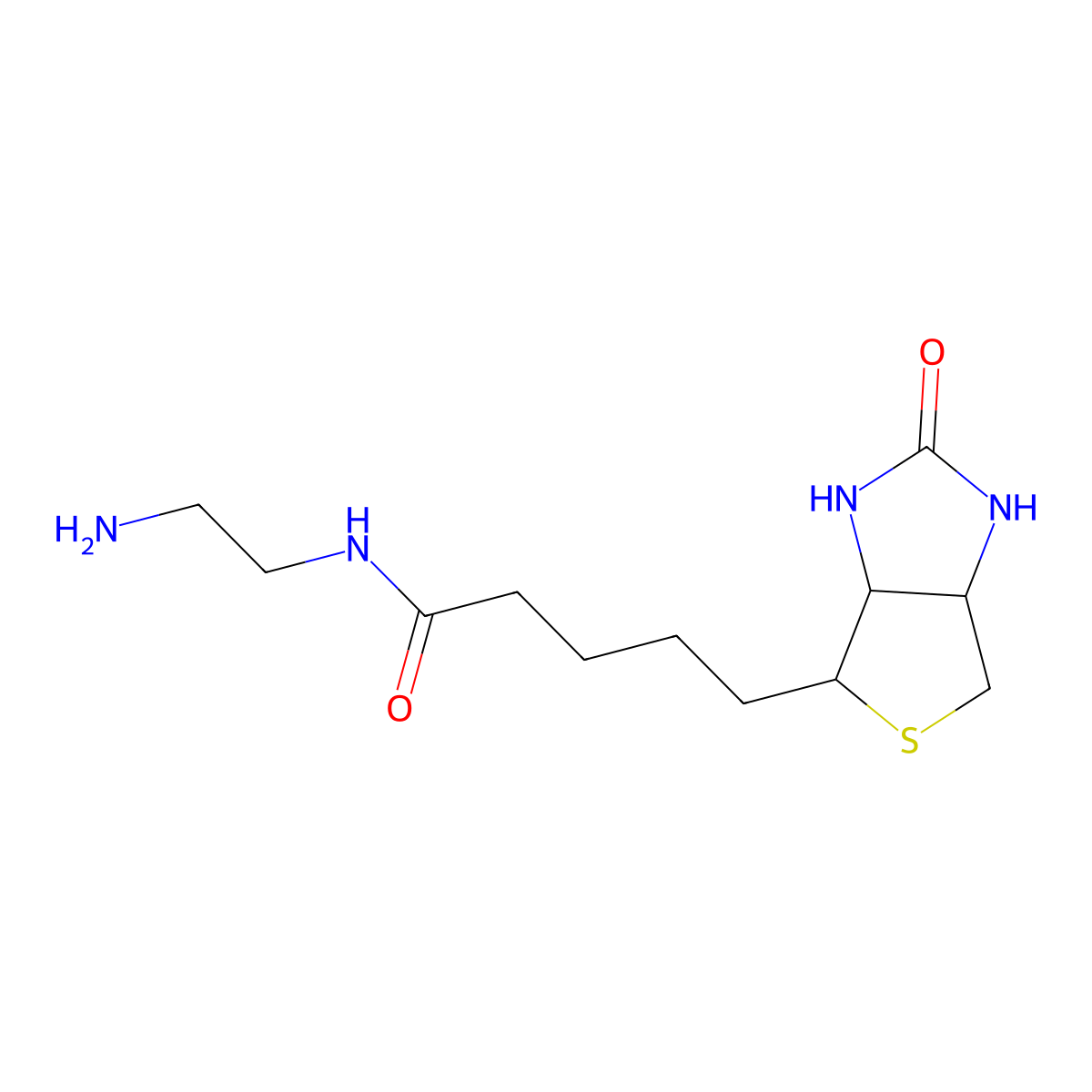 N-(2-aminoethyl)-5-(2-oxohexahydro-1H-thieno[3,4-d]imidazol-4-yl)pentanamide molecular structure, CAS 1231488-78-0