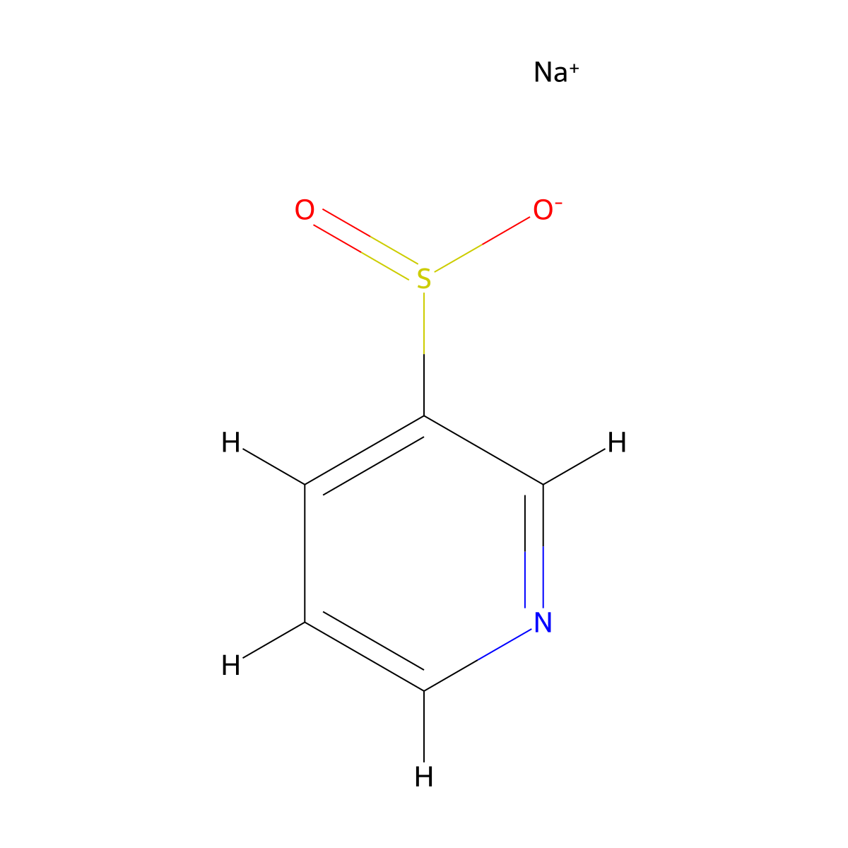 sodium pyridine-3-sulfinate molecular structure, CAS 123151-15-5