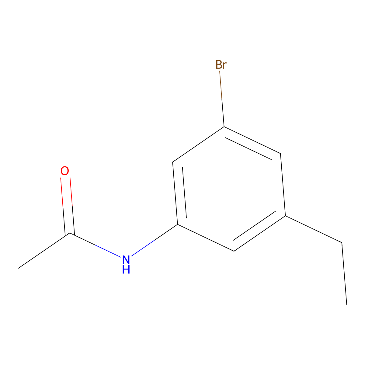 N-(3-Bromo-5-ethylphenyl)acetamide molecular structure, CAS 123158-67-8
