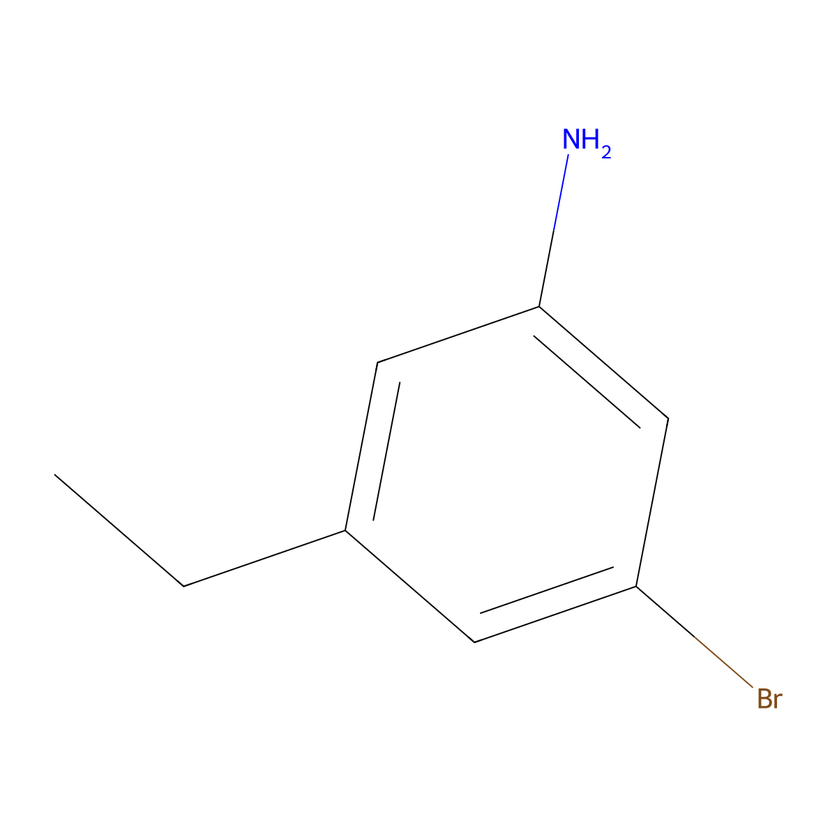 3-Bromo-5-ethylaniline molecular structure, CAS 123158-68-9