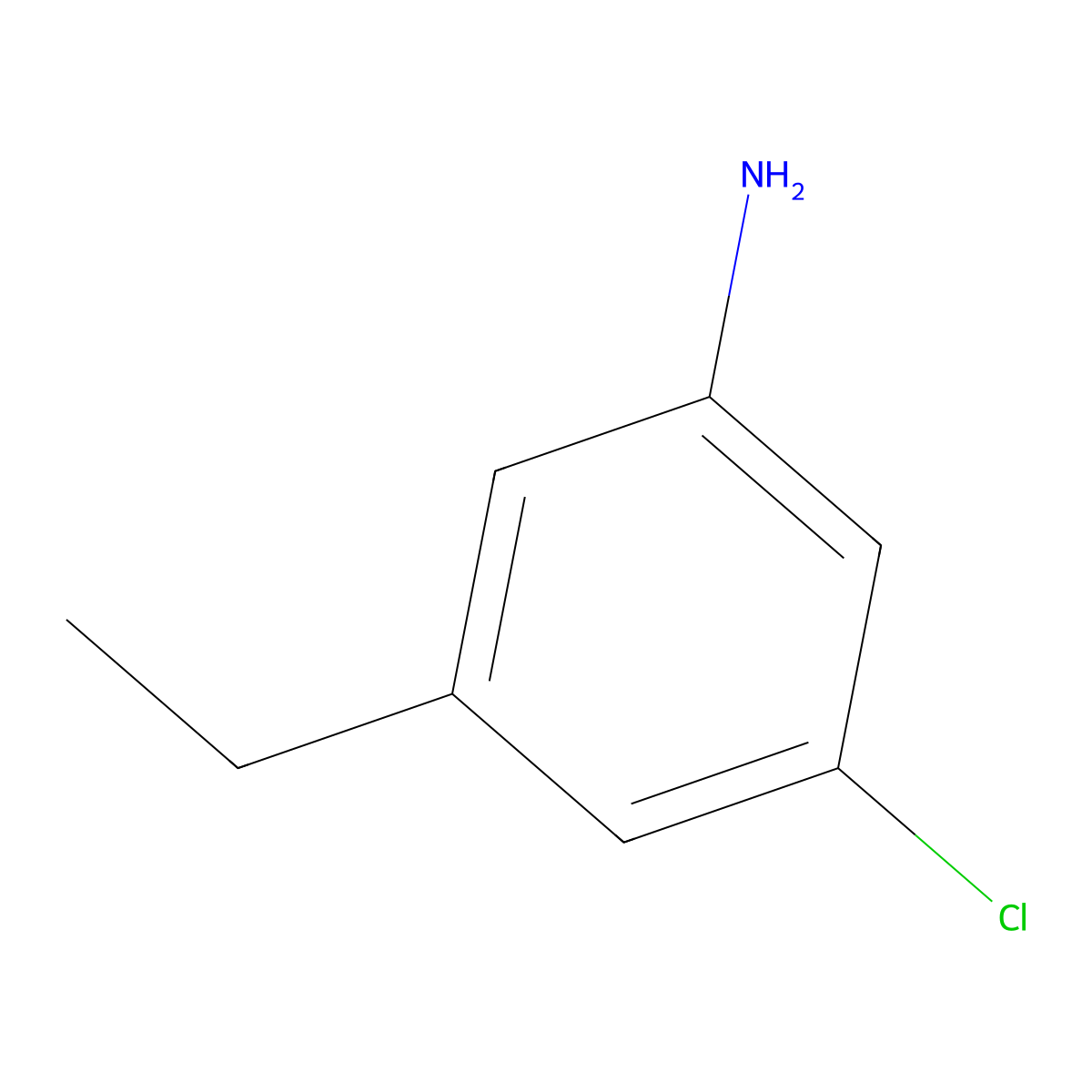 3-Chloro-5-ethylaniline molecular structure, CAS 123158-74-7
