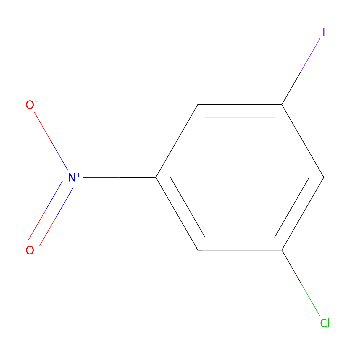 1-Chloro-3-iodo-5-nitrobenzene molecular structure, CAS 123158-76-9