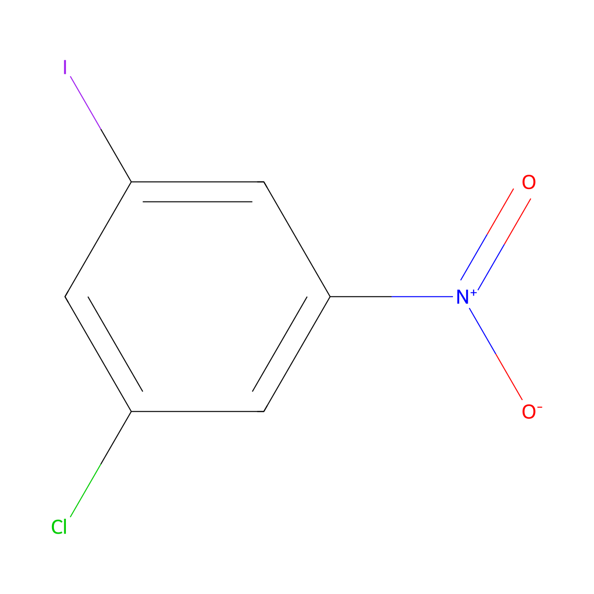 1-Chloro-3-iodo-5-nitrobenzene molecular structure, CAS 123158-76-9
