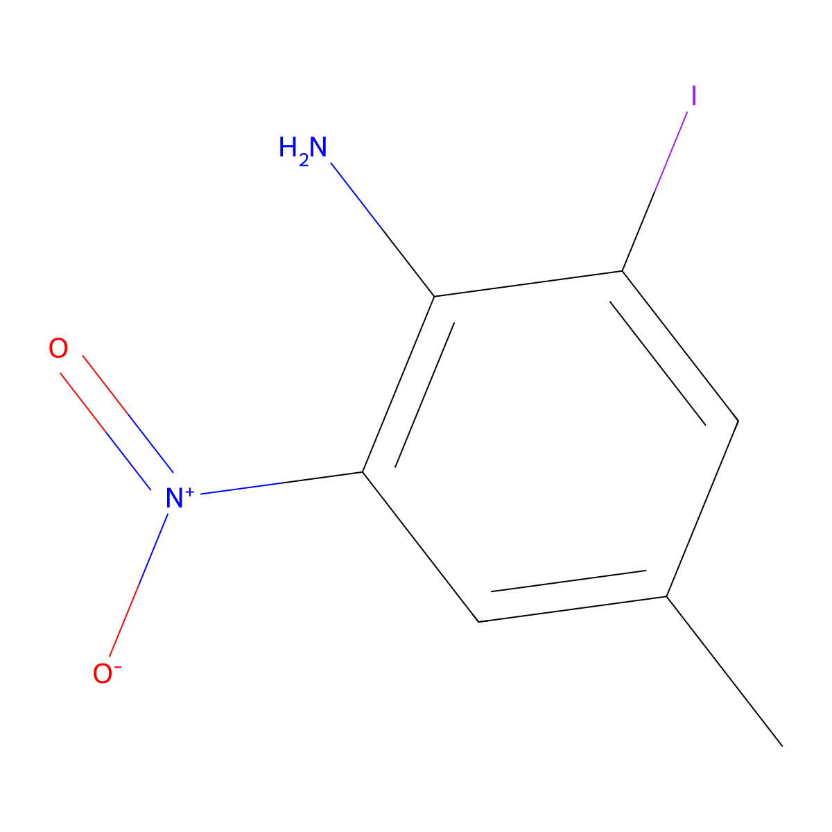 2-Iodo-4-methyl-6-nitroaniline molecular structure, CAS 123158-77-0