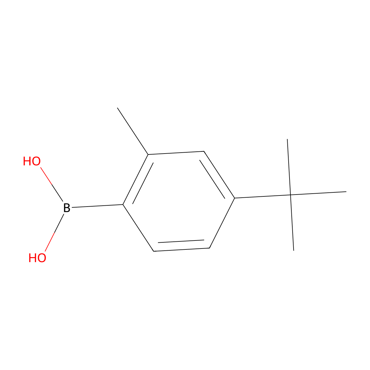 (4-Tert-butyl-2-methylphenyl)boronic acid molecular structure, CAS 1231646-38-0
