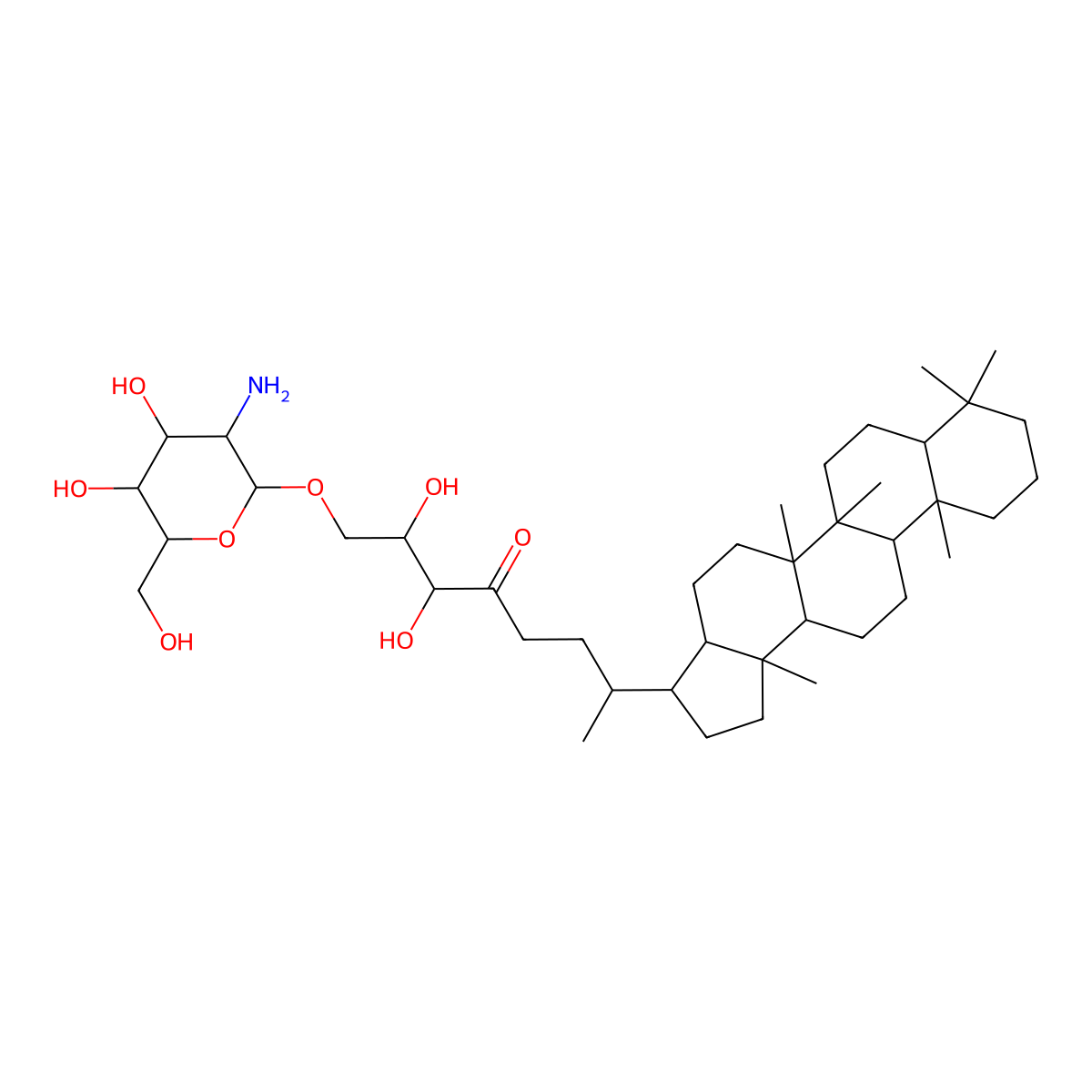32-Oxobacteriohopane-33,34,35-triol molecular structure, CAS 123167-01-1