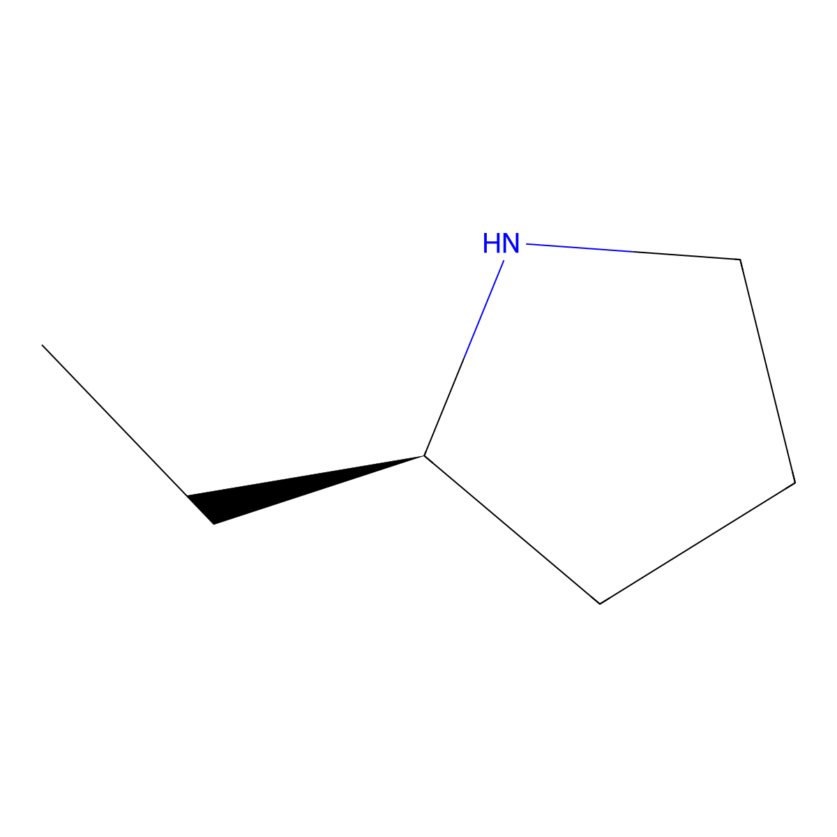 (R)-2-ethylpyrrolidine molecular structure, CAS 123168-37-6