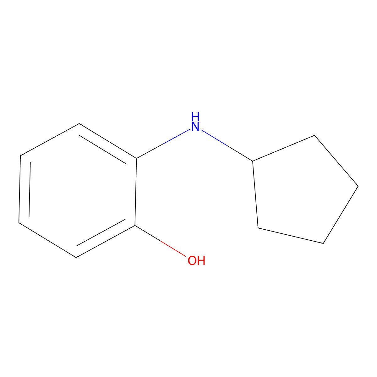 2-(Cyclopentylamino)phenol molecular structure, CAS 123170-12-7