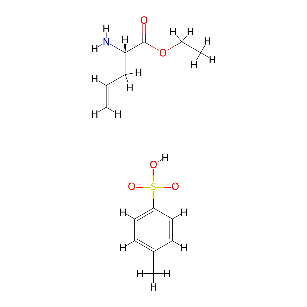 Ethyl (S)-2-aminopent-4-enoate 4-methylbenzenesulfonate molecular structure, CAS 1231709-21-9
