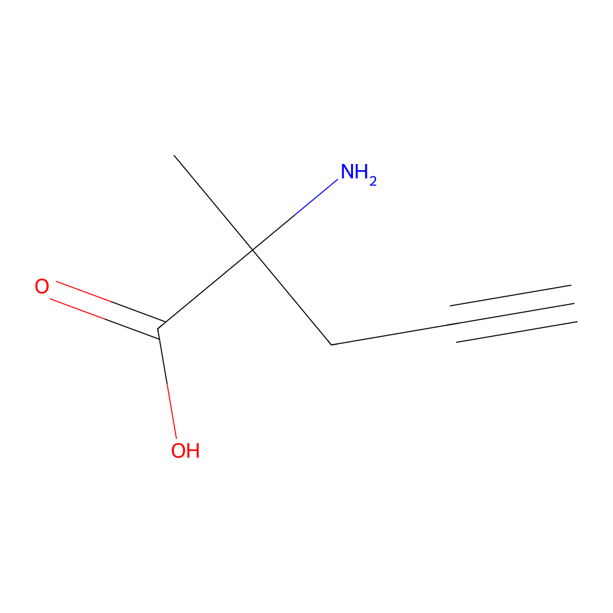 (S)-2-Amino-2-methylpent-4-ynoic acid molecular structure, CAS 1231709-27-5