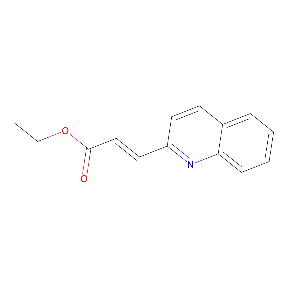 (E)-Ethyl 3-(2-quinolinyl)propenoate molecular structure, CAS 123172-88-3