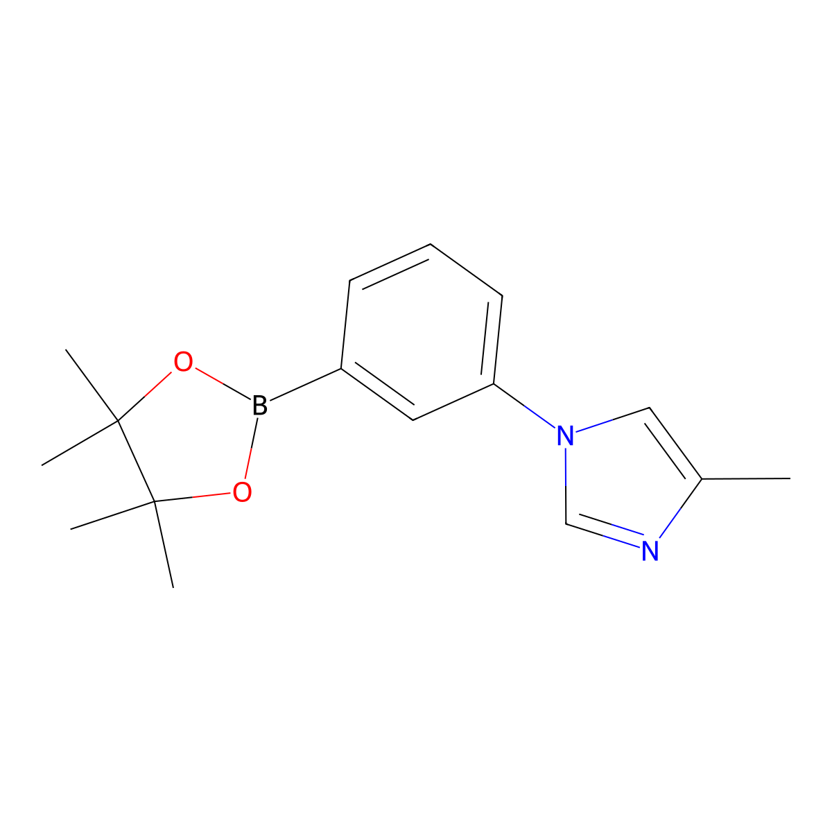 3-(4-Methylimidazol-1-yl)phenylboronic acid pinacol ester molecular structure, CAS 1231728-59-8