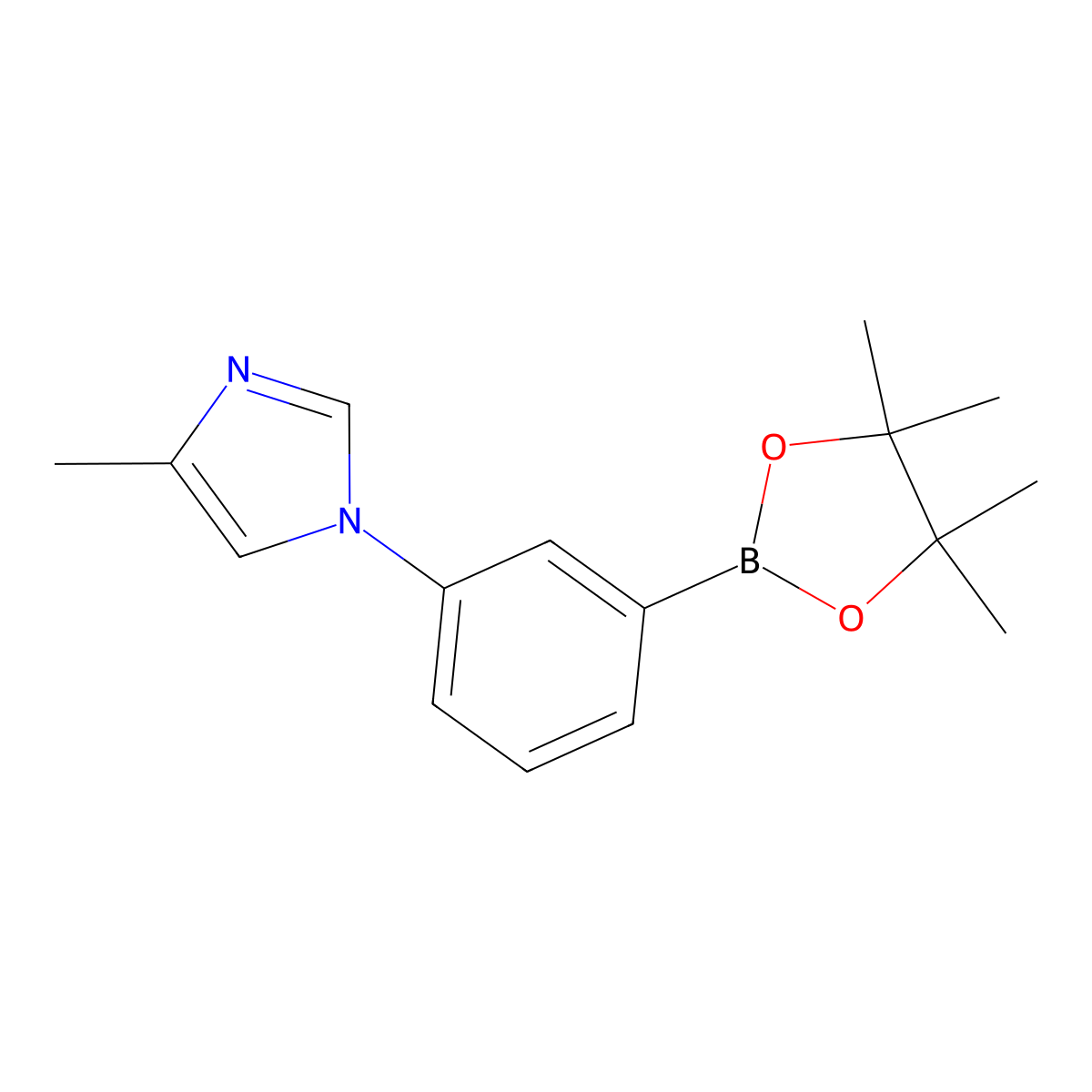 3-(4-Methylimidazol-1-yl)phenylboronic acid pinacol ester molecular structure, CAS 1231728-59-8