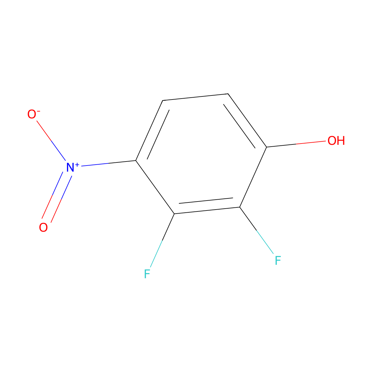 2,3-Difluoro-4-nitrophenol molecular structure, CAS 123173-60-4