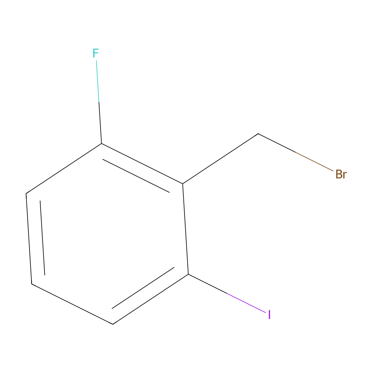 2-(Bromomethyl)-1-fluoro-3-iodobenzene molecular structure, CAS 1231747-49-1