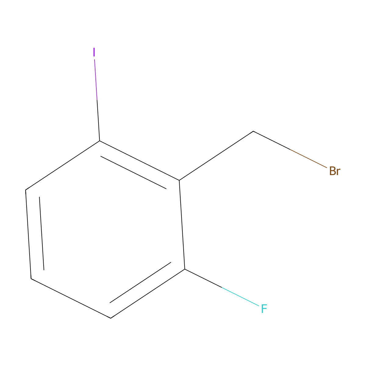 2-(Bromomethyl)-1-fluoro-3-iodobenzene molecular structure, CAS 1231747-49-1
