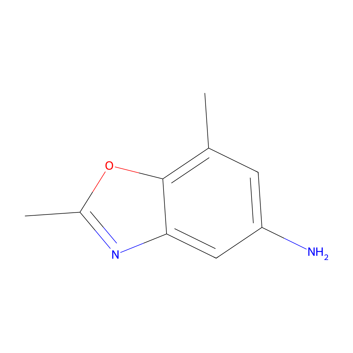 2,7-Dimethyl-1,3-benzoxazol-5-amine molecular structure, CAS 1231749-61-3