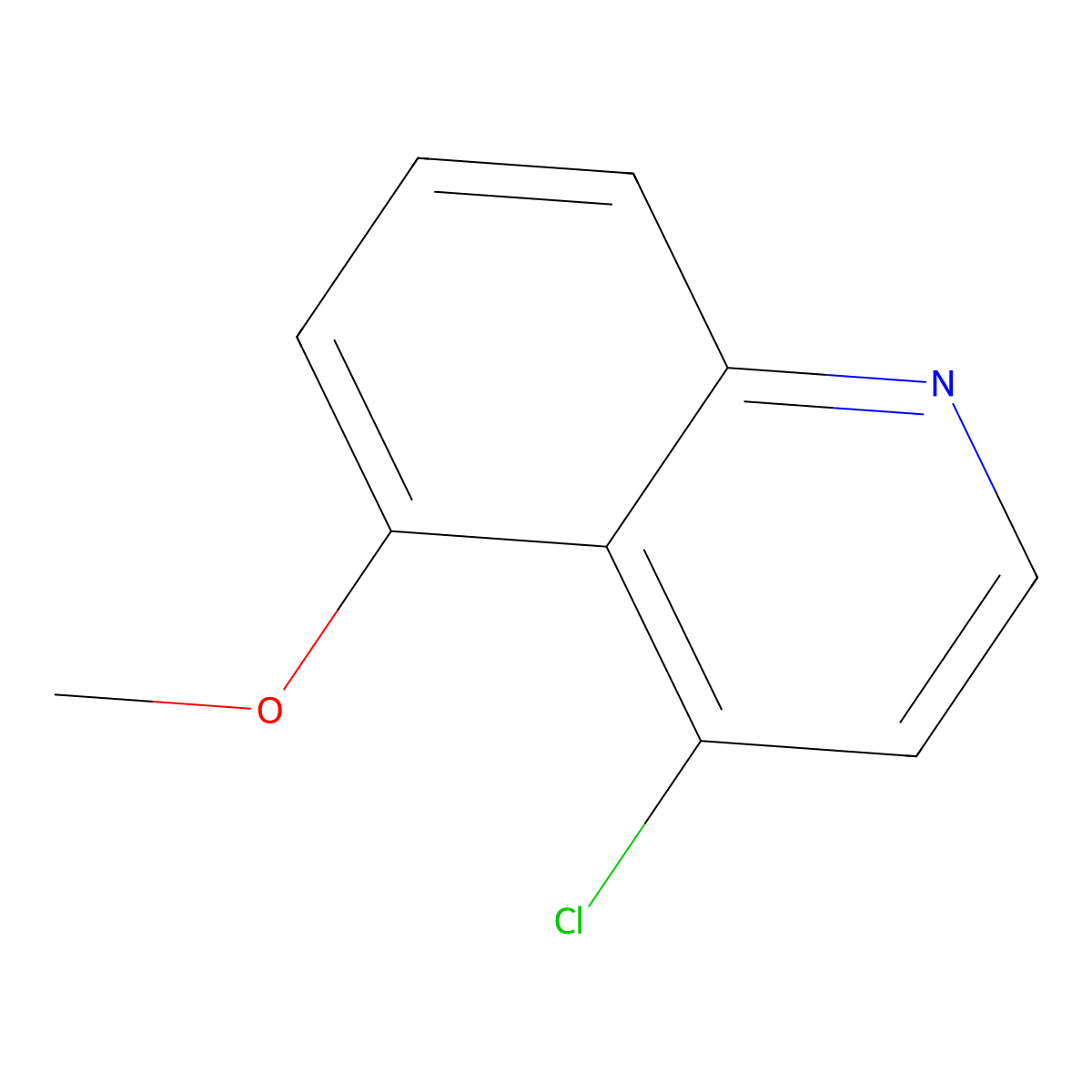 4-Chloro-5-methoxyquinoline molecular structure, CAS 1231761-14-0