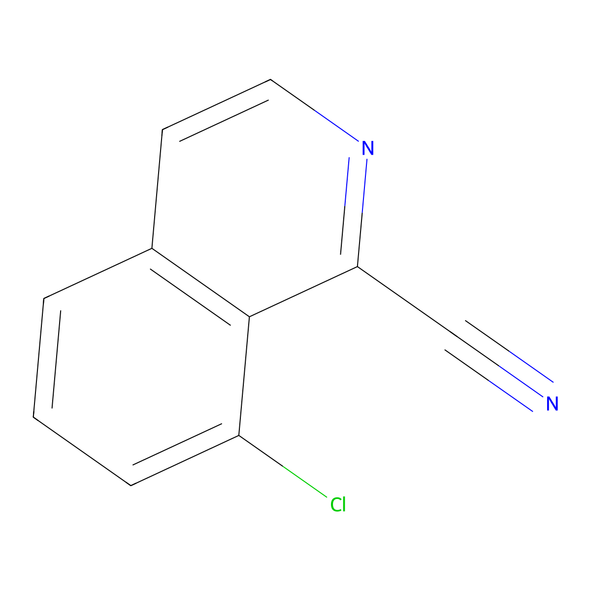 8-Chloroisoquinoline-1-carbonitrile molecular structure, CAS 1231761-26-4