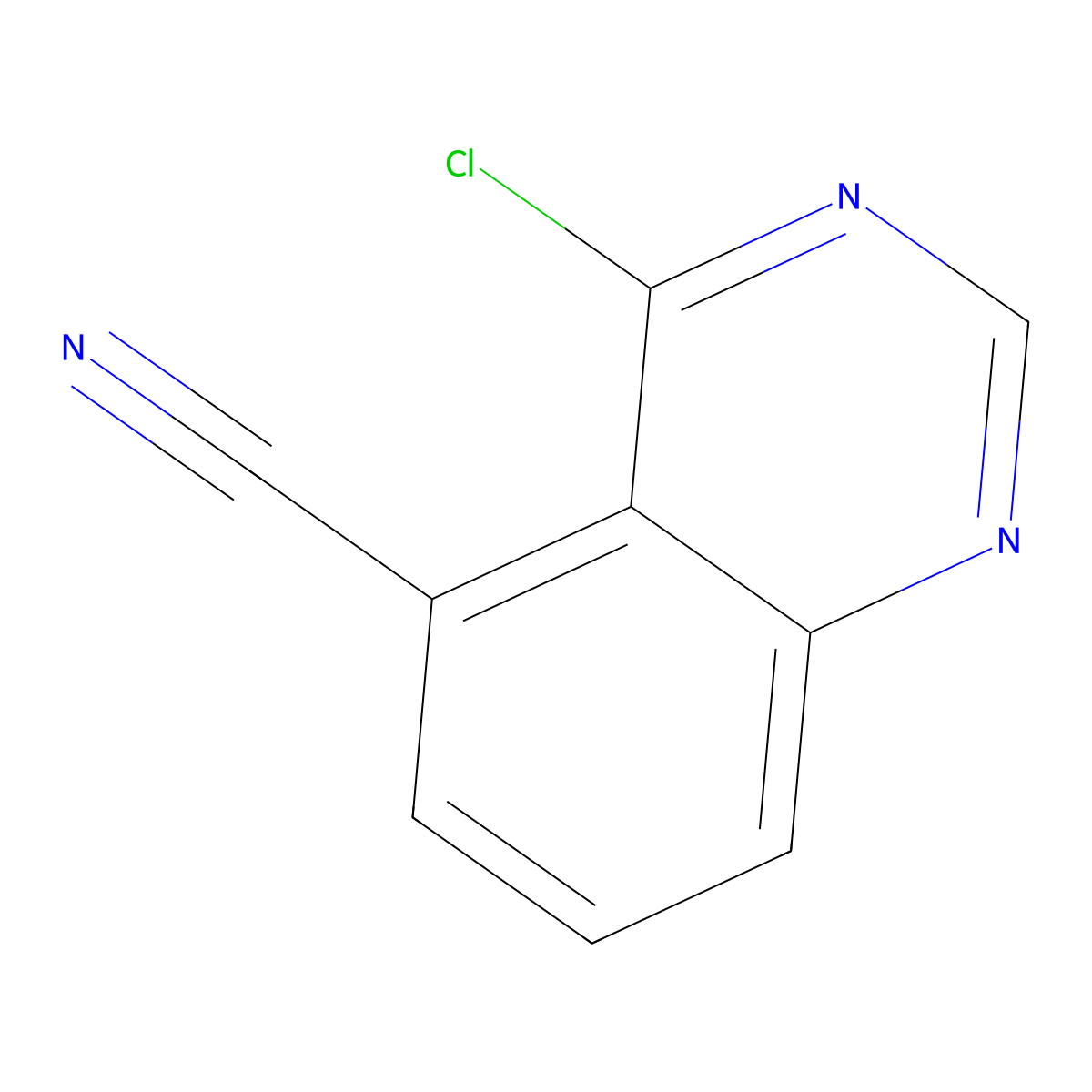 4-Chloroquinazoline-5-carbonitrile molecular structure, CAS 1231761-53-7