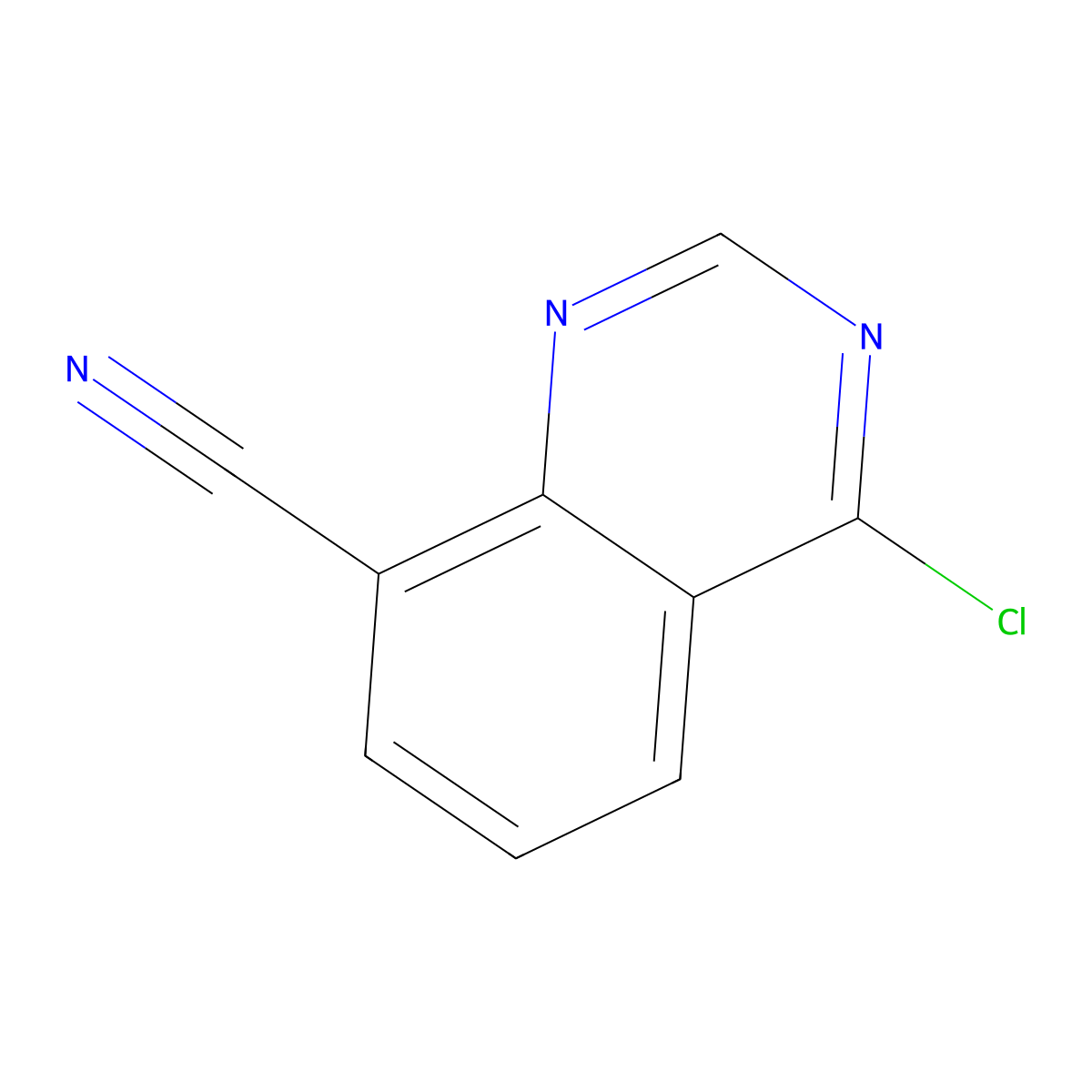 4-Chloroquinazoline-8-carbonitrile molecular structure, CAS 1231761-54-8