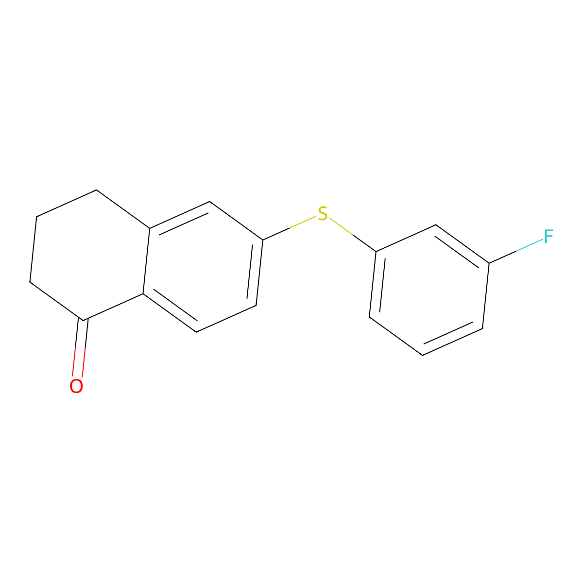 6-((3-Fluorophenyl)thio)-3,4-dihydronaphthalen-1(2H)-one molecular structure, CAS 1231765-07-3
